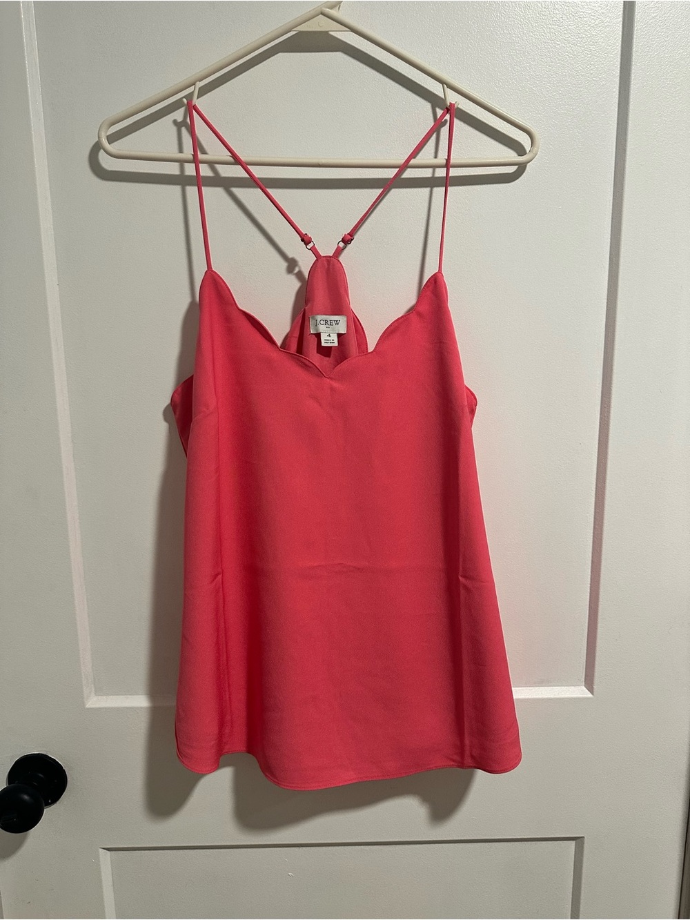 J. Crew Coral-Pink V-Neck Spaghetti Strap Camisole